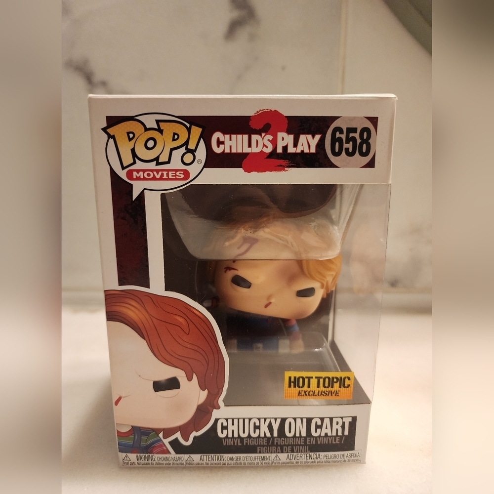 Hot Topic Exclusive Chucky On Cart. Chucky 2 Funko Pop - Picture 1 of 6